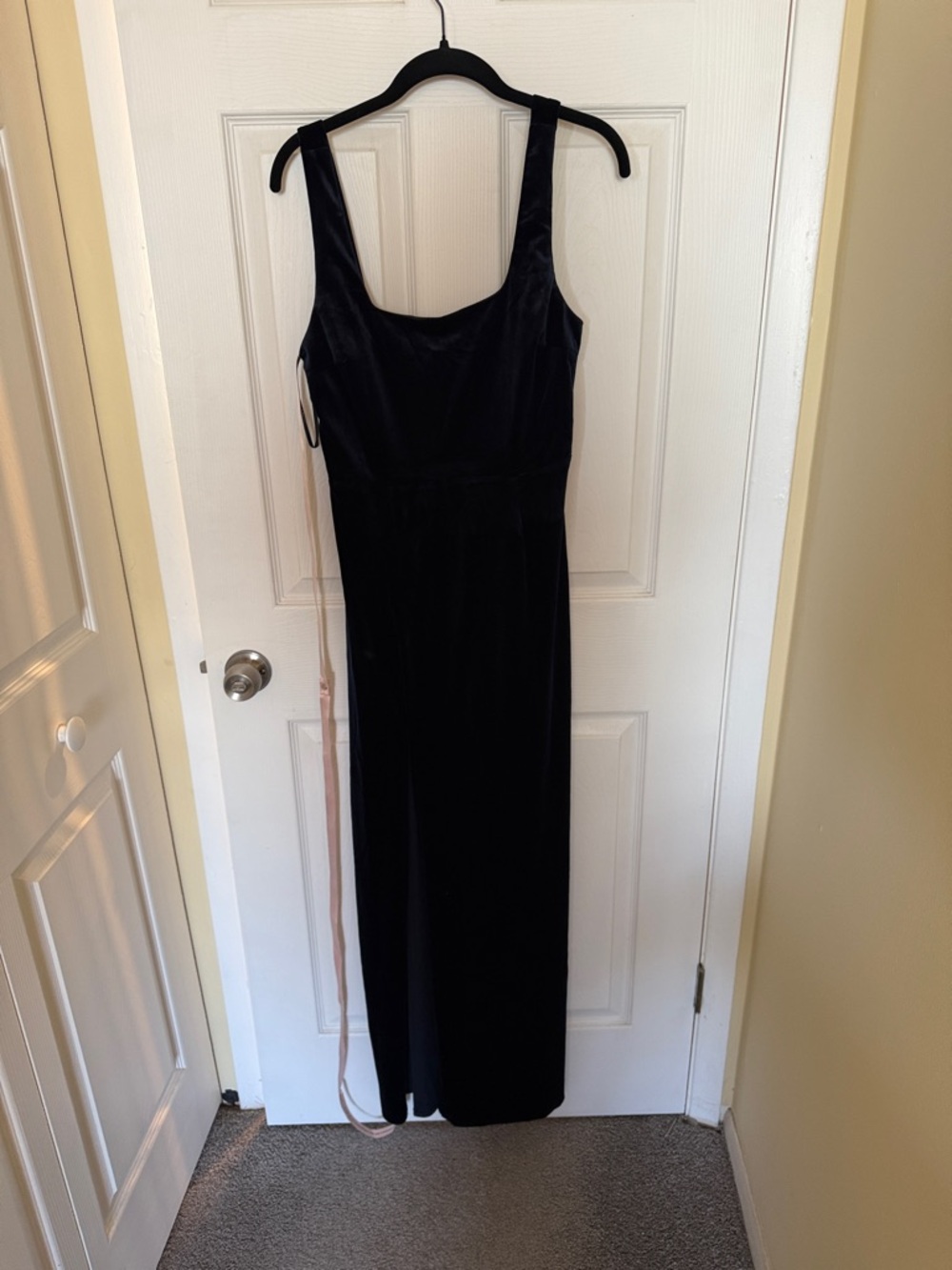 Lulu's Navy Velvet Maxi Dress